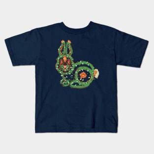 Mexican Cactus Flower Bunny Rabbit Kids T-Shirt